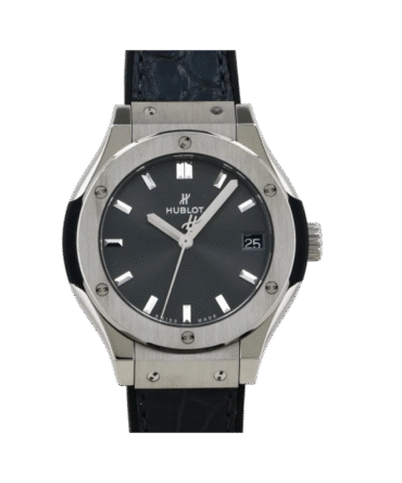 Classic Fusion Titanium Alligator Leather Strap